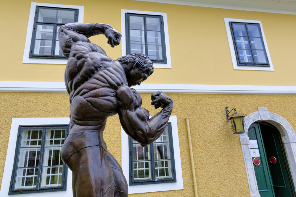 A statue of Arnold Schwarzenegger