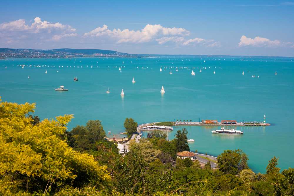Sailing boats on Lake Balaton
