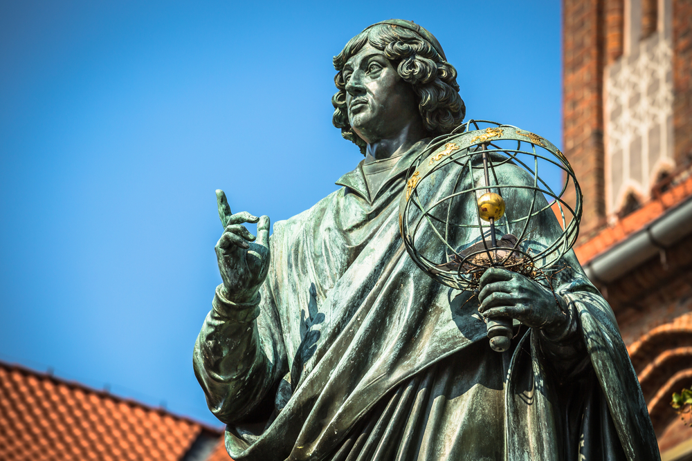 A statue of Nicolaus Copernicus in Poland