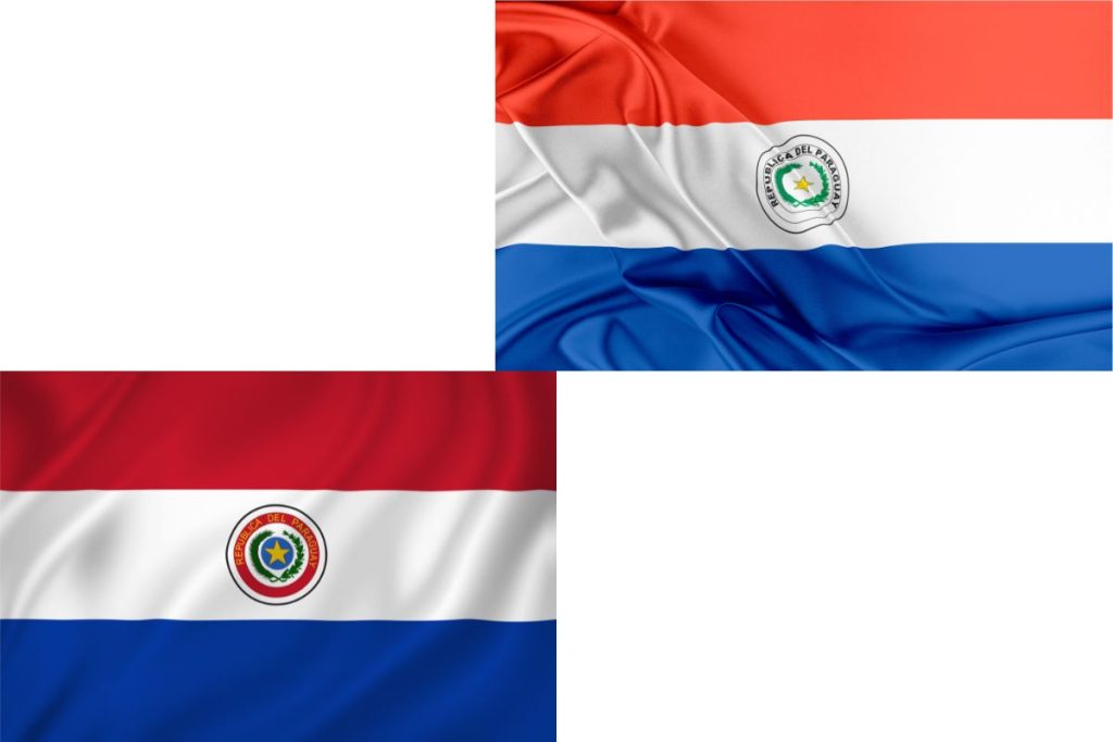 Both sides of the Paraguay flag