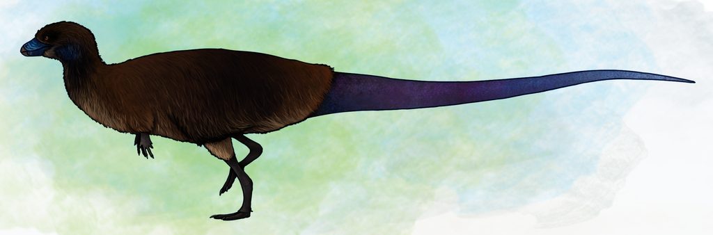 Life restoration (reconstructed with filaments) of Lesothosaurus.